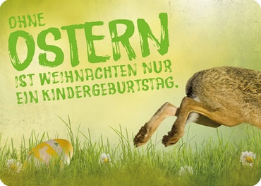 Klar ist Weihnachten kein Kindergeburtstag. Außer dem von Jesus. Doch was an Ostern geschah, stellt tatsächlich alles andere in den Schatten: Jesus starb, damit wir nicht mehr sterben müssen. So steht es in der Bibel (Joh.11,25-26). Und er ist vom Tod auferstanden, damir wir den Tod nicht mehr fürchten brauchen, sondern uns über ein ewiges Leben freuen können. In diesem Sinne: Frohe Ostern! - Ostern 2021 Marburger Medien Pk259